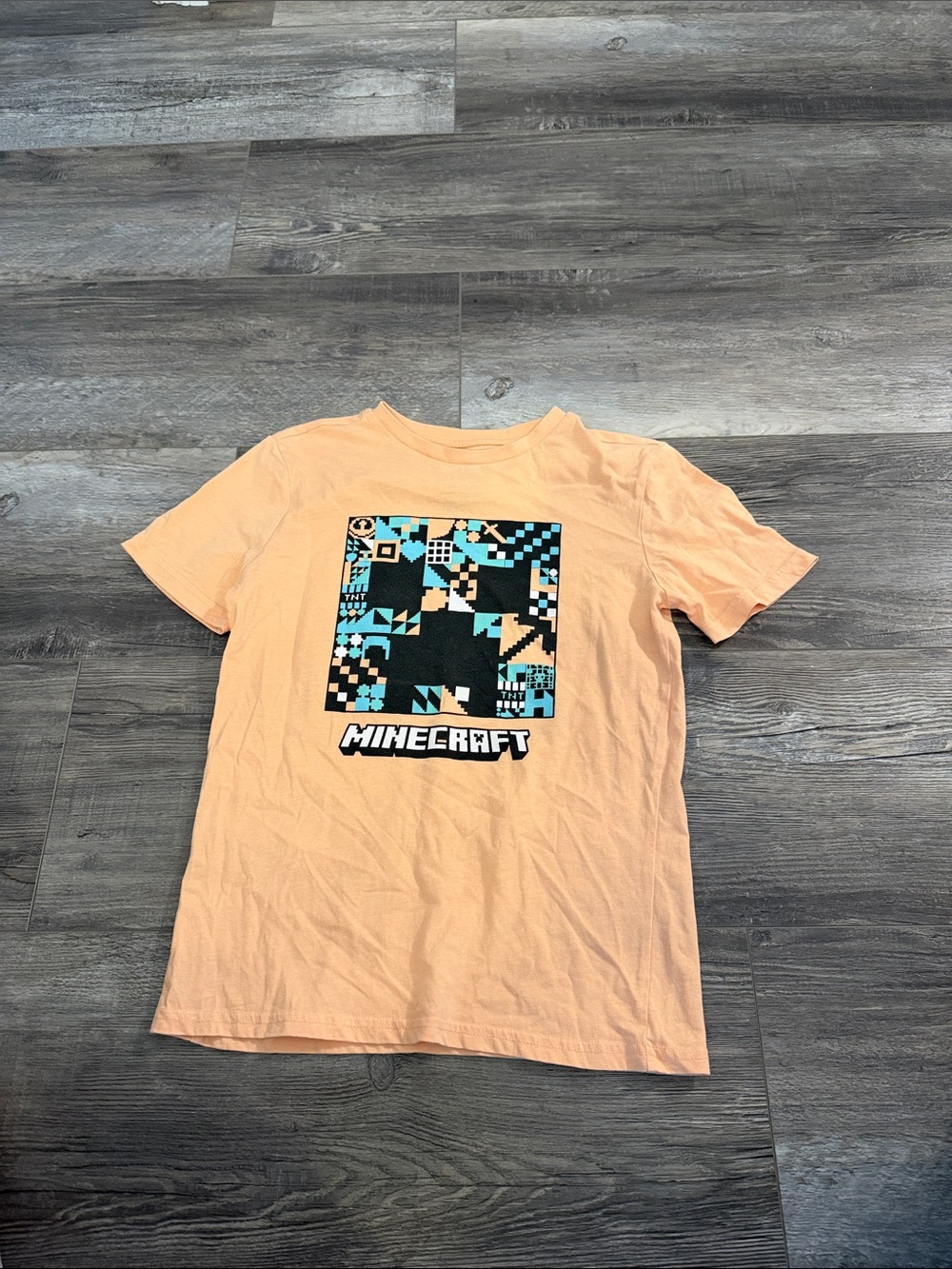 Minecraft Kids Peach Short Sleeve Tee